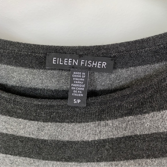 Eileen Fisher Gray Striped Tunic Dress Size S/P - Picture 2 of 5